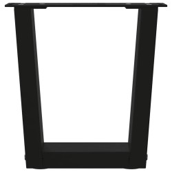 Pieds de table basse en V 2 pièces Noir 30 x (30-31,3) cm Acier 