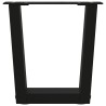 Pieds de table basse en V 2 pièces Noir 30 x (30-31,3) cm Acier 