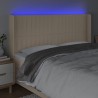 Tête de lit à LED Crème 183x16x118/128 cm Tissu 