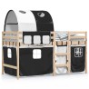 Lit mezzanine enfants avec tunnel sans matelas 80x200 cm 