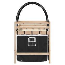 Lit mezzanine enfants avec tunnel sans matelas 80x200 cm 
