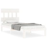 Cadre de lit sans matelas blanc 100x200 cm bois de pin massif 