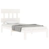 Cadre de lit sans matelas blanc 100x200 cm bois de pin massif 