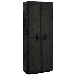 Armoire à chaussures Noir 60x30x166 cm Tissu 