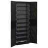Armoire à chaussures Noir 60x30x166 cm Tissu 