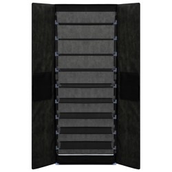 Armoire à chaussures Noir 60x30x166 cm Tissu 