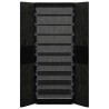Armoire à chaussures Noir 60x30x166 cm Tissu 