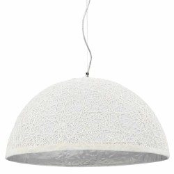 Lampe suspendue Blanc et argenté Ø50 cm E27 