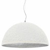 Lampe suspendue Blanc et argenté Ø50 cm E27 