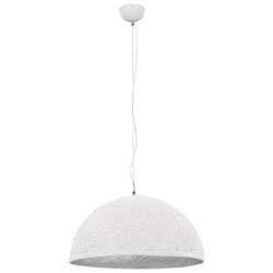 Lampe suspendue Blanc et argenté Ø50 cm E27 