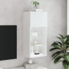 Meuble TV avec lumières LED blanc 40,5x30x90 cm 
