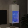 Meuble TV avec lumières LED blanc 40,5x30x90 cm 