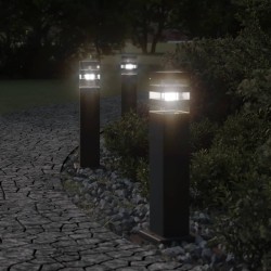 Lampadaire d'extérieur noir 50 cm aluminium 