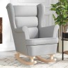 Chaise à bascule gris nuage 74x90x102 cm tissu 