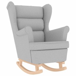 Chaise à bascule gris nuage 74x90x102 cm tissu 