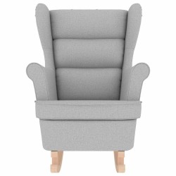 Chaise à bascule gris nuage 74x90x102 cm tissu 