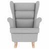 Chaise à bascule gris nuage 74x90x102 cm tissu 