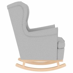 Chaise à bascule gris nuage 74x90x102 cm tissu 