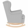 Chaise à bascule gris nuage 74x90x102 cm tissu 