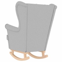 Chaise à bascule gris nuage 74x90x102 cm tissu 