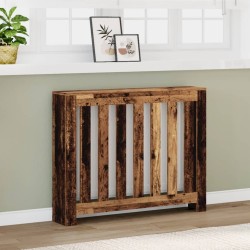 Cache-radiateur vieux bois 104x20x82 cm bois d'ingénierie 