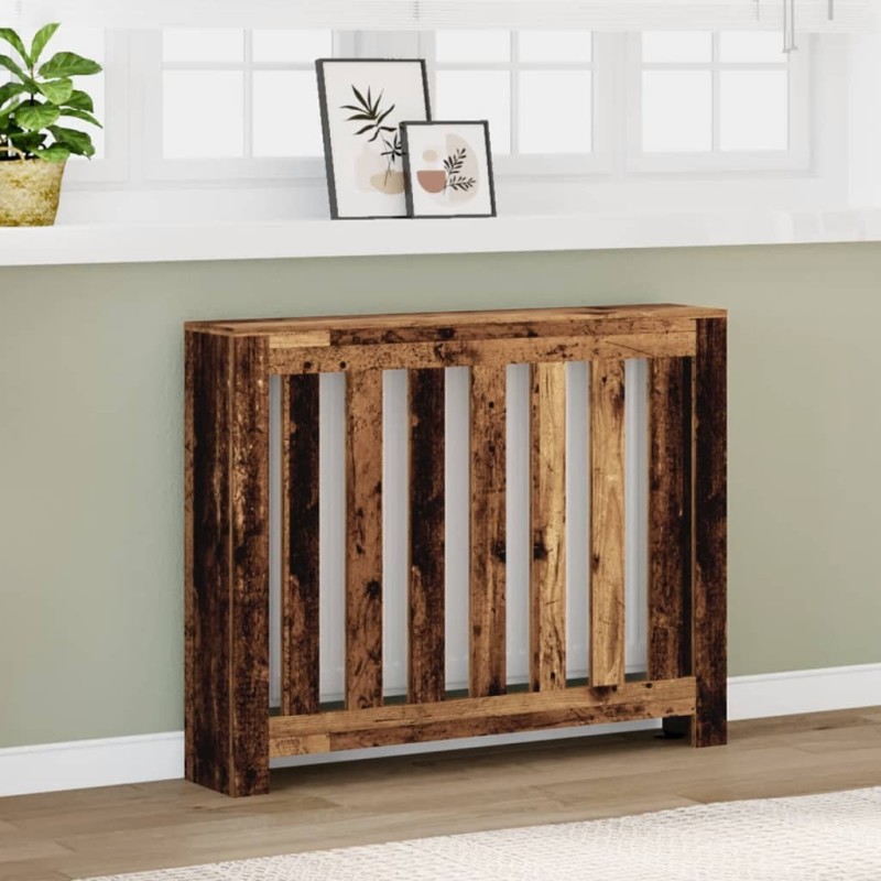 Cache-radiateur vieux bois 104x20x82 cm bois d'ingénierie Cache-radiateur vieux bois 104x20x82 cm bois d'ingénierie