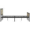 Cadre de lit en métal sans matelas chêne sonoma 193x203 cm 