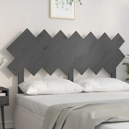 Tête de lit Gris 151,5x3x81 cm Bois massif de pin 