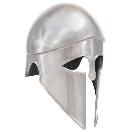 Casque de guerrier grec antique pour GN Argenté Acier 