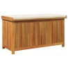 Boîte à coussins d'extérieur 113x50x60,5cm bois massif d'acacia 