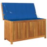 Boîte à coussins d'extérieur 113x50x60,5cm bois massif d'acacia 