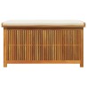 Boîte à coussins d'extérieur 113x50x60,5cm bois massif d'acacia 