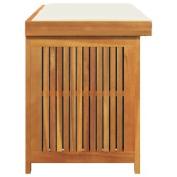 Boîte à coussins d'extérieur 113x50x60,5cm bois massif d'acacia 