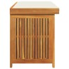 Boîte à coussins d'extérieur 113x50x60,5cm bois massif d'acacia 