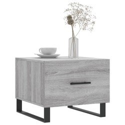 Table basse Sonoma gris 50x50x40 cm Bois d'ingénierie 