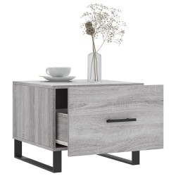 Table basse Sonoma gris 50x50x40 cm Bois d'ingénierie 