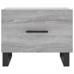 Table basse Sonoma gris 50x50x40 cm Bois d'ingénierie 
