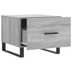 Table basse Sonoma gris 50x50x40 cm Bois d'ingénierie 