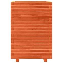 Jardinière cire marron 50x50x72 cm bois de pin massif 