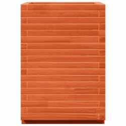Jardinière cire marron 50x50x72 cm bois de pin massif 