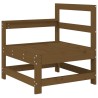 Salon de jardin 3 pcs marron miel bois de pin massif 