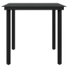 Ensemble à manger de jardin avec coussins 3 pcs noir 