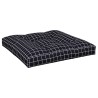 Coussins de palette lot de 2 motif à carreaux noir tissu 