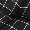 Coussins de palette lot de 2 motif à carreaux noir tissu 