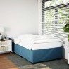 Cadre de lit sans matelas bleu 120x200 cm velours 