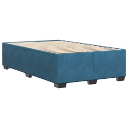 Cadre de lit sans matelas bleu 120x200 cm velours 