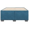 Cadre de lit sans matelas bleu 120x200 cm velours 