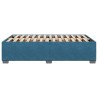 Cadre de lit sans matelas bleu 120x200 cm velours 