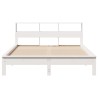 Cadre de lit sans matelas blanc 150x200 cm bois de pin massif 