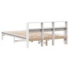 Cadre de lit sans matelas blanc 150x200 cm bois de pin massif 